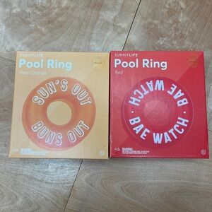 Sunny Life Inflatable Pool Ring Tube 14”x 43.5” NWT
